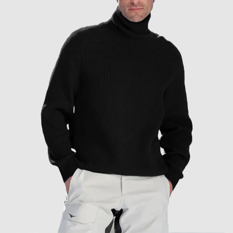Men's Ribbed Roll Neck Jumper – Kellen