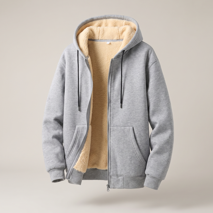 Elias | Comfortable Men's Sherpa Jacket with Hood and Soft Lining