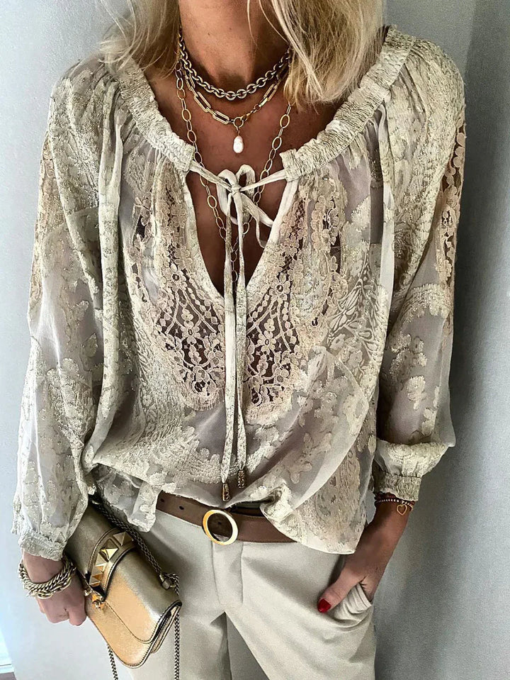 Kiki – Unique Blouse with Lace Details