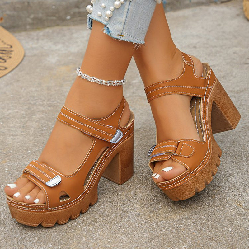 Nola™ | Comfortable Platform Sandals with Supportive Footbed