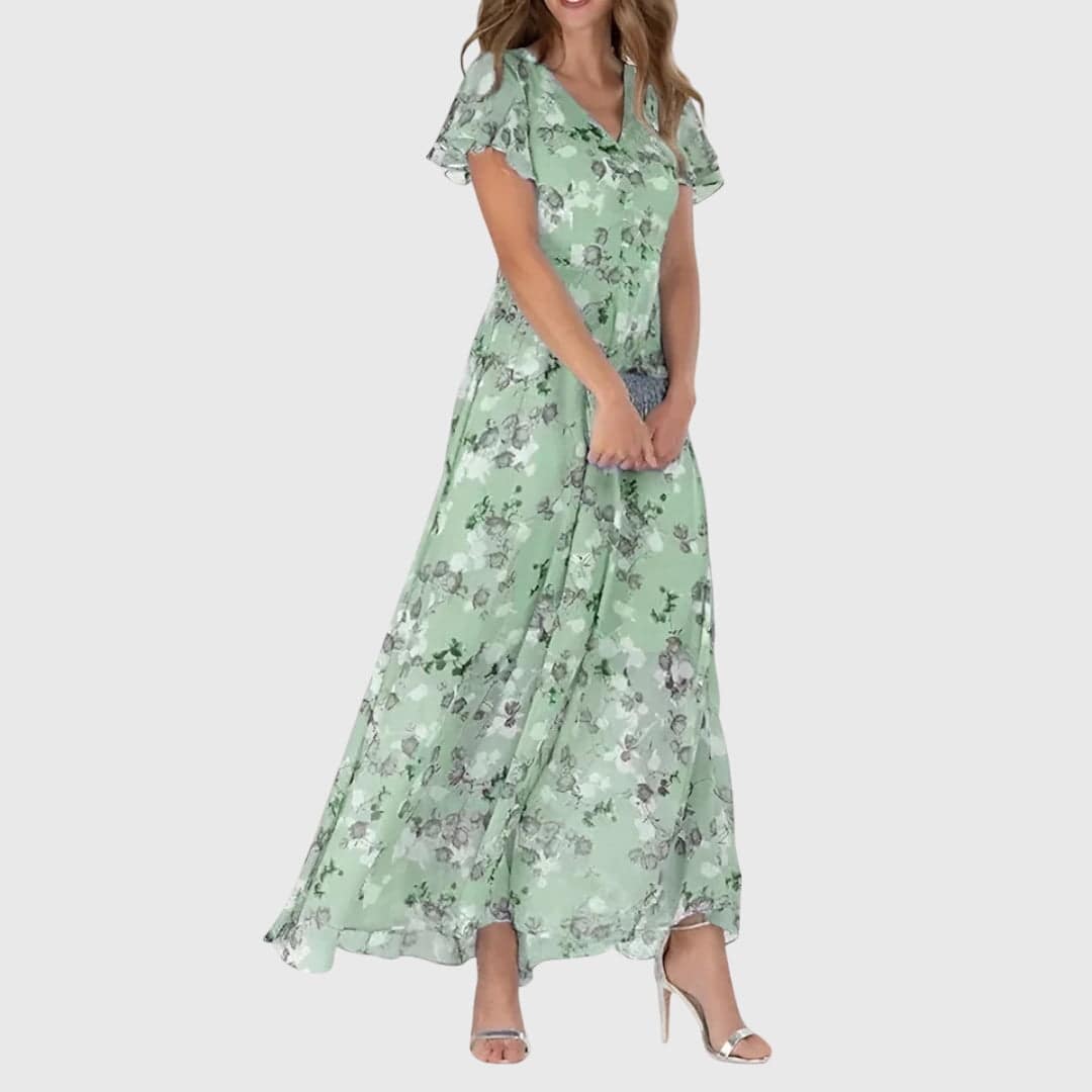 Lola™ figure-flattering spring dress from Emma & Rose Cape Town's clearance collection, in a stylish, vibrant design.