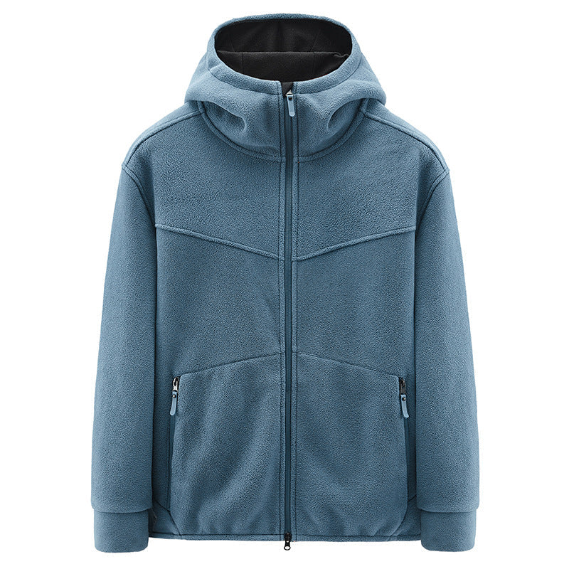 Men's Fleece Jacket with Hood - Nils