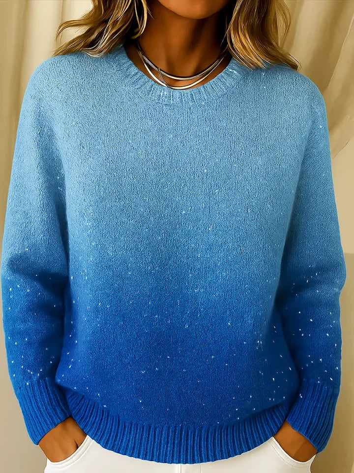 Soft and Elegant Ombre Gradient Knit Sweater for Women