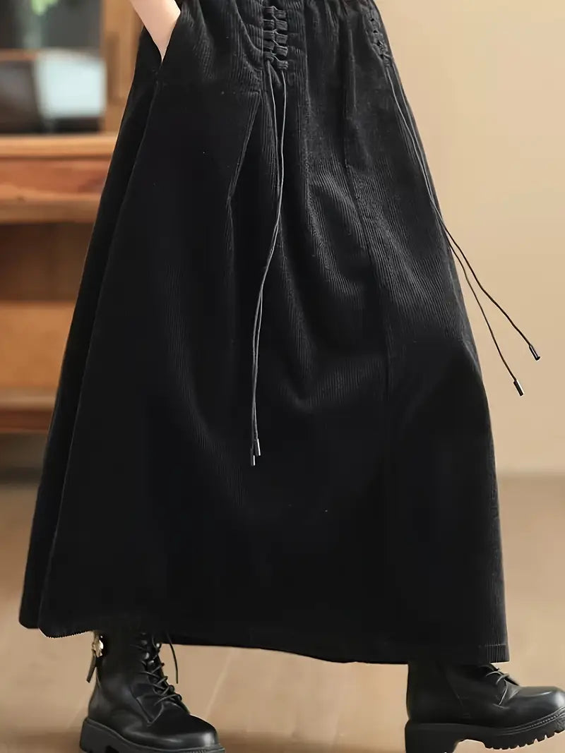 Aquilina Cozy Velvet Skirt, view 6 - Elena Harper