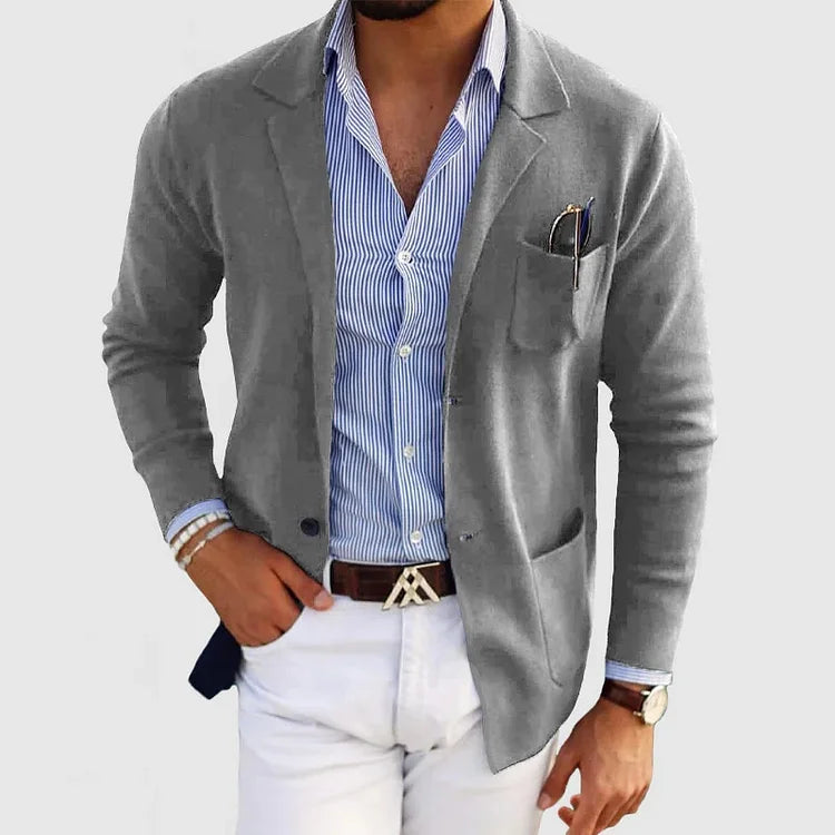 Luxurious Blazer for Men in Soft Material - Elena Harper