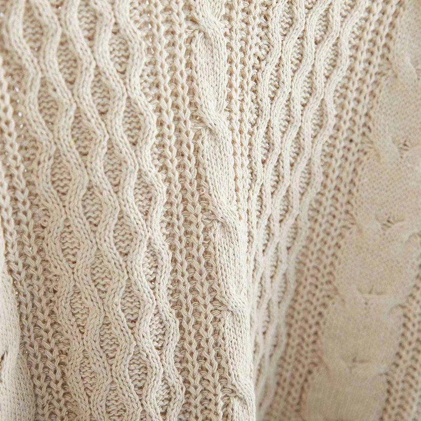 Thick Women's Cable Knit Sweater - Warm and Casual