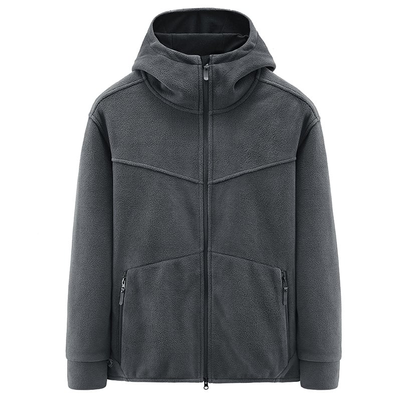 Men's Fleece Jacket with Hood - Nils