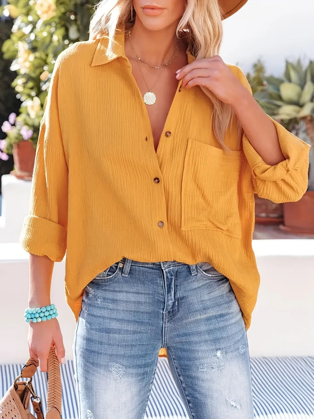Sofia Soft Woven Blouse, view 9 - Elena Harper