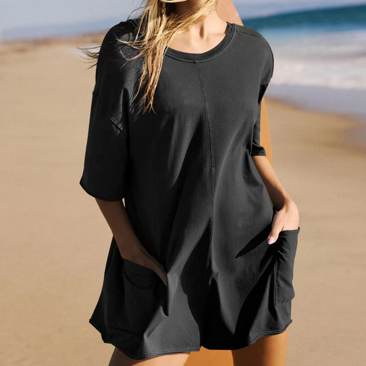 Sophie - Comfortable Oversized Reversible Romper with Pockets
