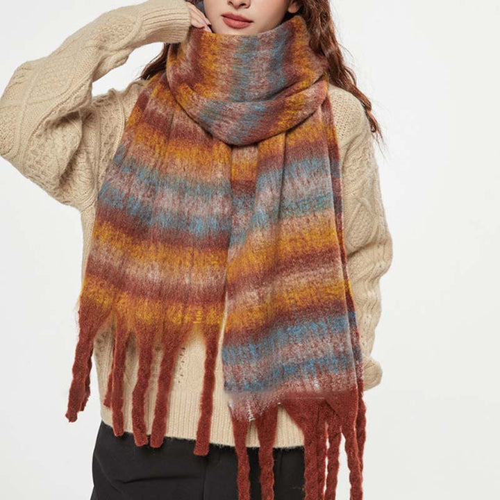 Warm Striped Scarf