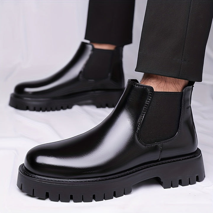 Foster Rugged-Sole Chelsea Boots, view 8 - Elena Harper