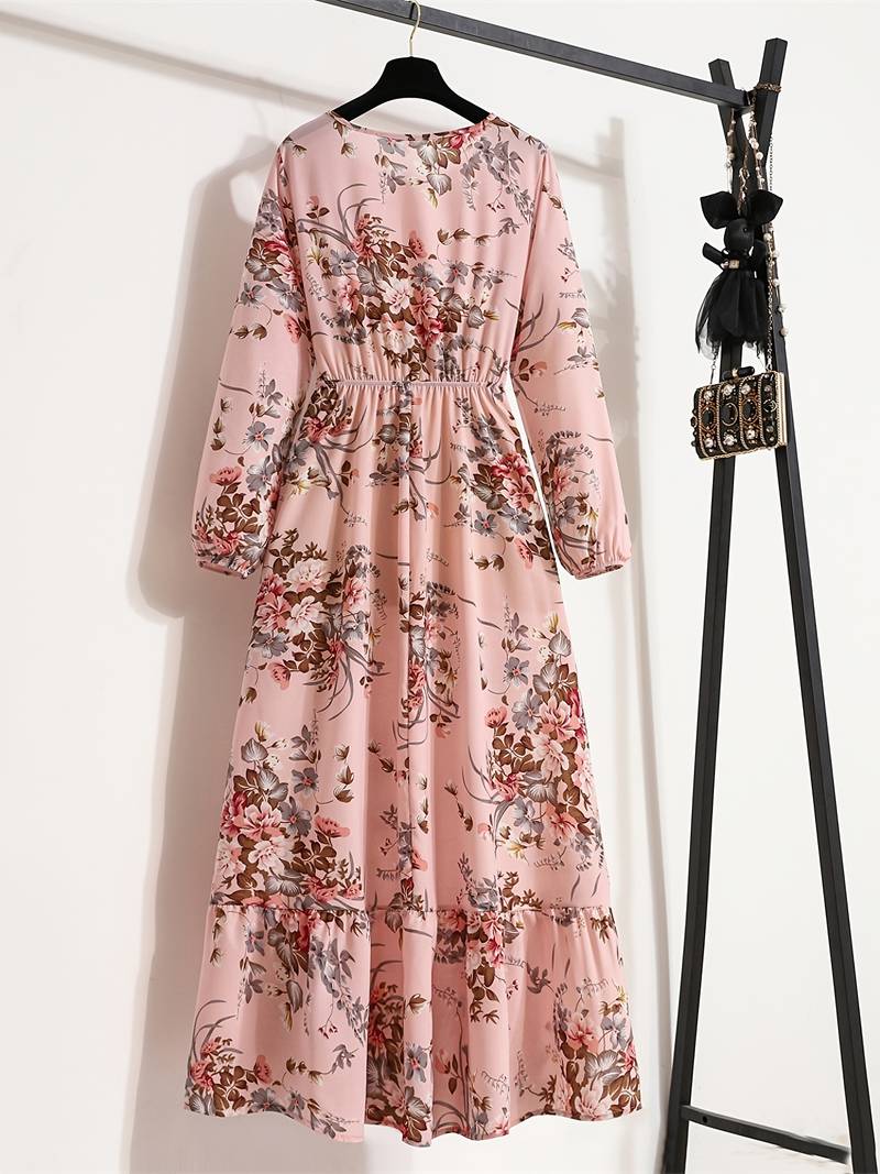 Abella - Bohemian Dress with Floral Print