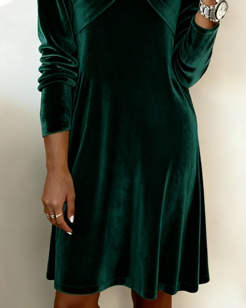 Anna Loose Fitting Velvet Dress - Elena Harper