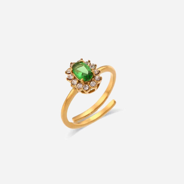 Amaryelle™  |  Green Zirconia Ring Gold