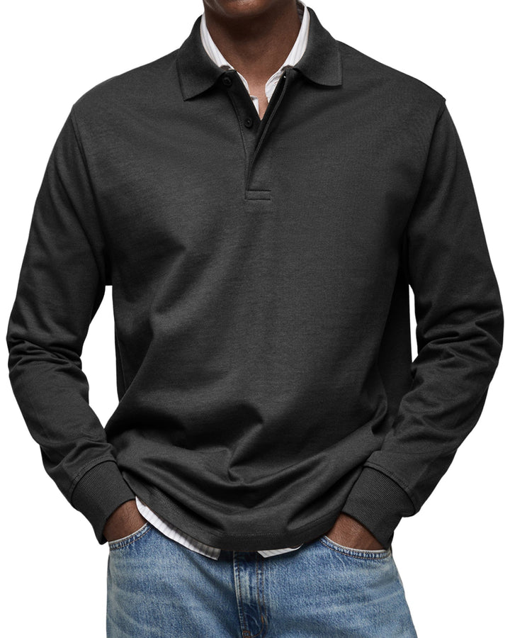 Aljur Casual Longsleeve Polo - Elena Harper