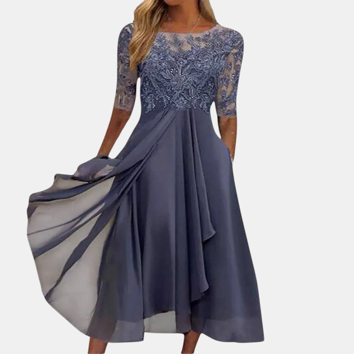 Women's Elegant Lace Detail Occasion Dress