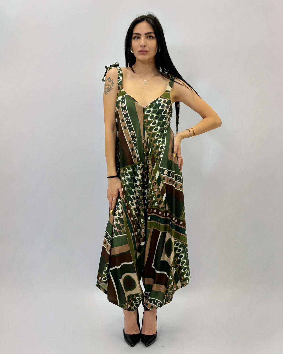 Esmé™  |  Sleeveless Jumpsuit Detail Print