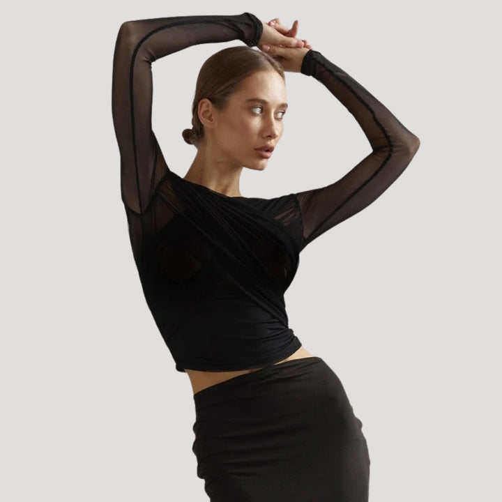 Isona | Women's Long Sleeve Cross Top for Spring