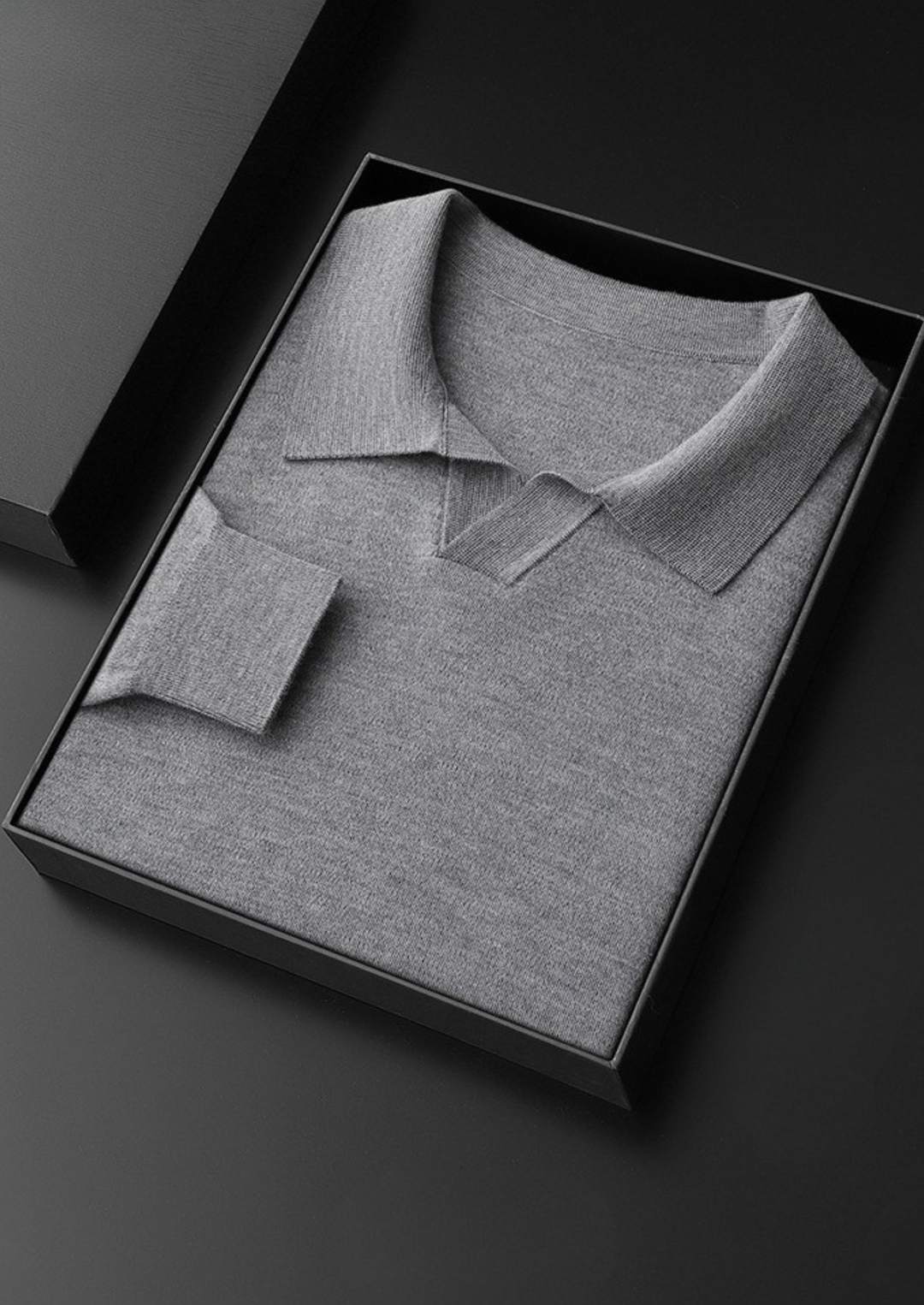 Emma & Rose cashmere buttonless sweater polo — premium knitwear