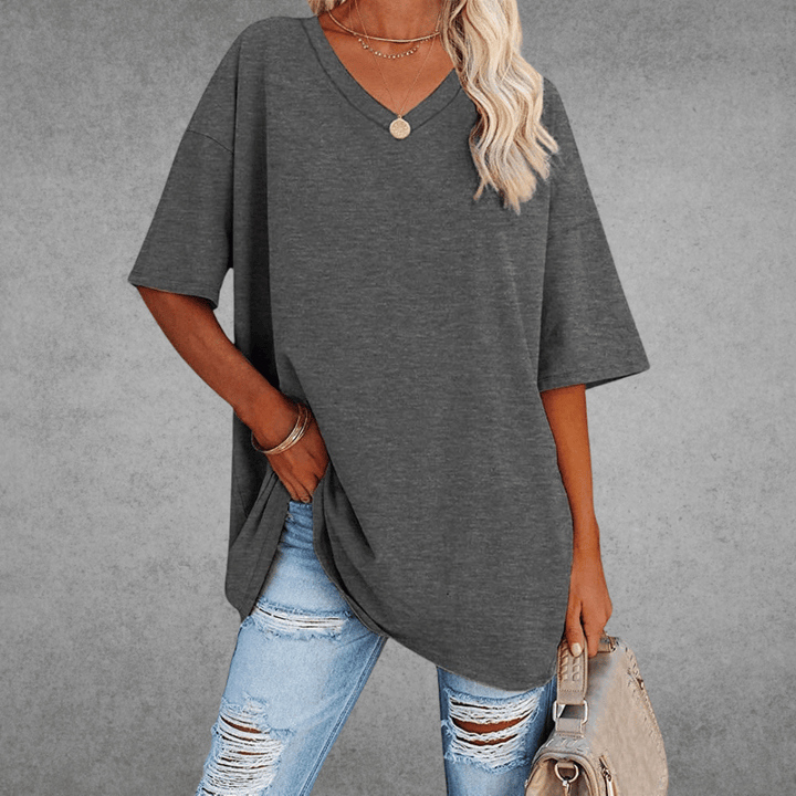 Nikita | Stylish Oversized V-Neck T-shirt