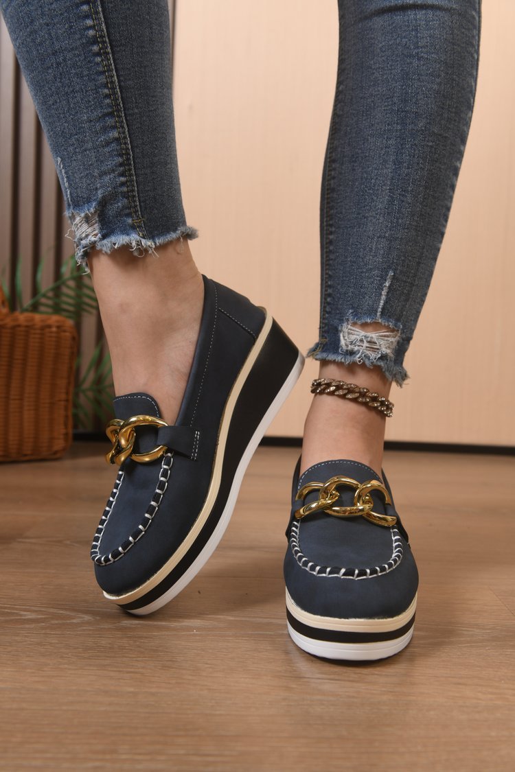 Mauda Supportive Comfort Slippers with Thick Sole and Chains - Elena Harper