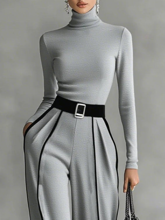Glaizen Top & Wide Pants Set, view 6 - Elena Harper