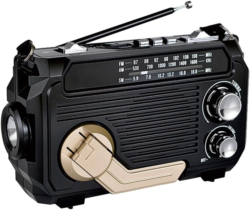 Outdoor Emergency Radio with Dynamo & Solar Panel