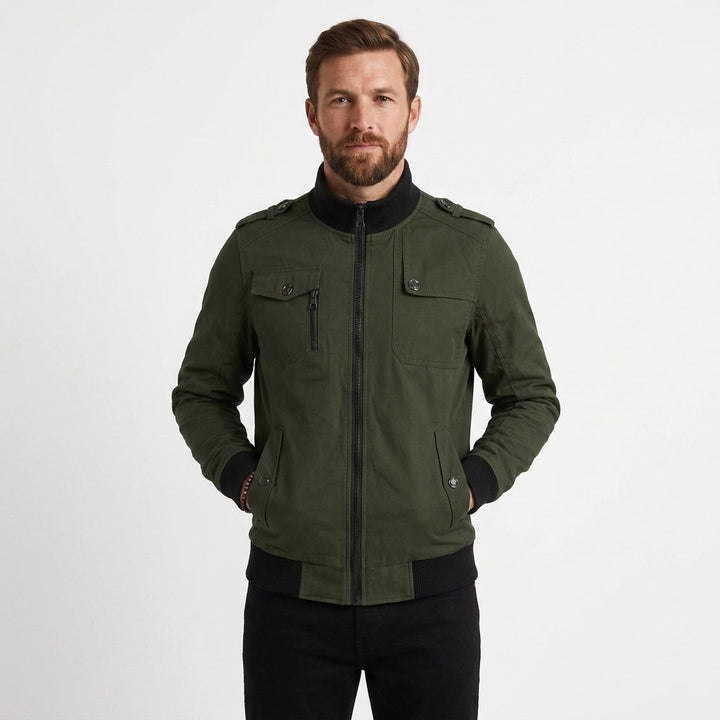 Stand Collar Bomber Jacket For Men