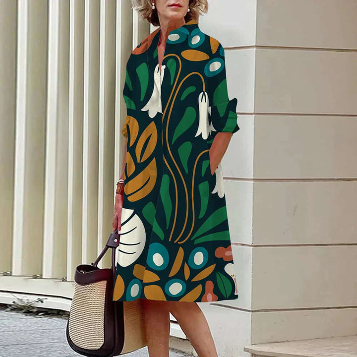 Stretch Fit Knee-Length Midi Dress - Elena Harper