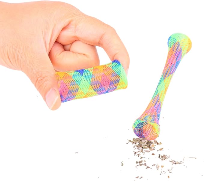 Interactive Cat Mesh Stick Toy for Playtime Fun