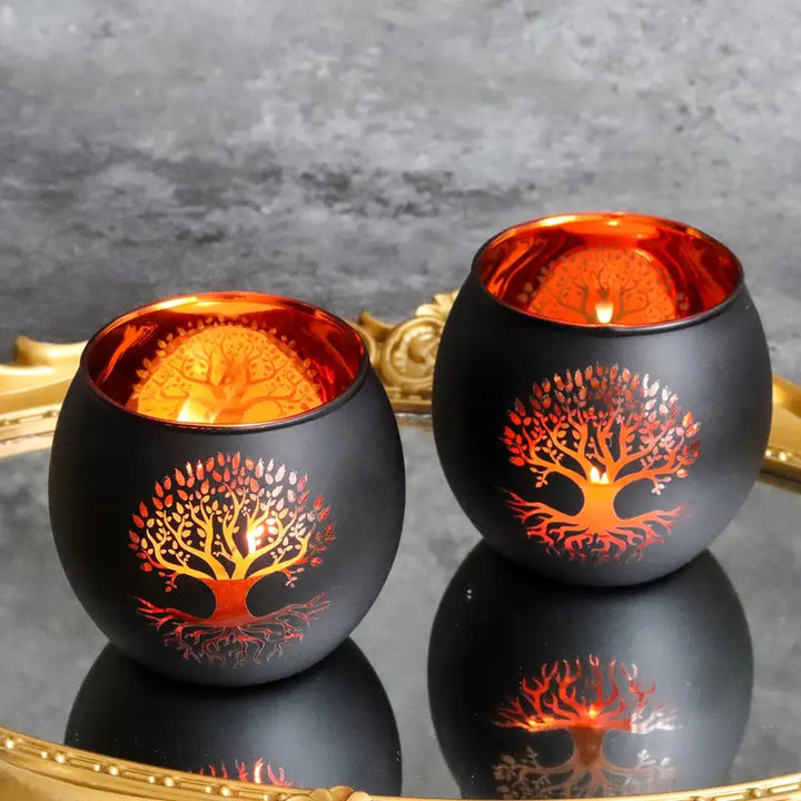 GlowRoot Tree of Life Candle Holder Set - Elena Harper