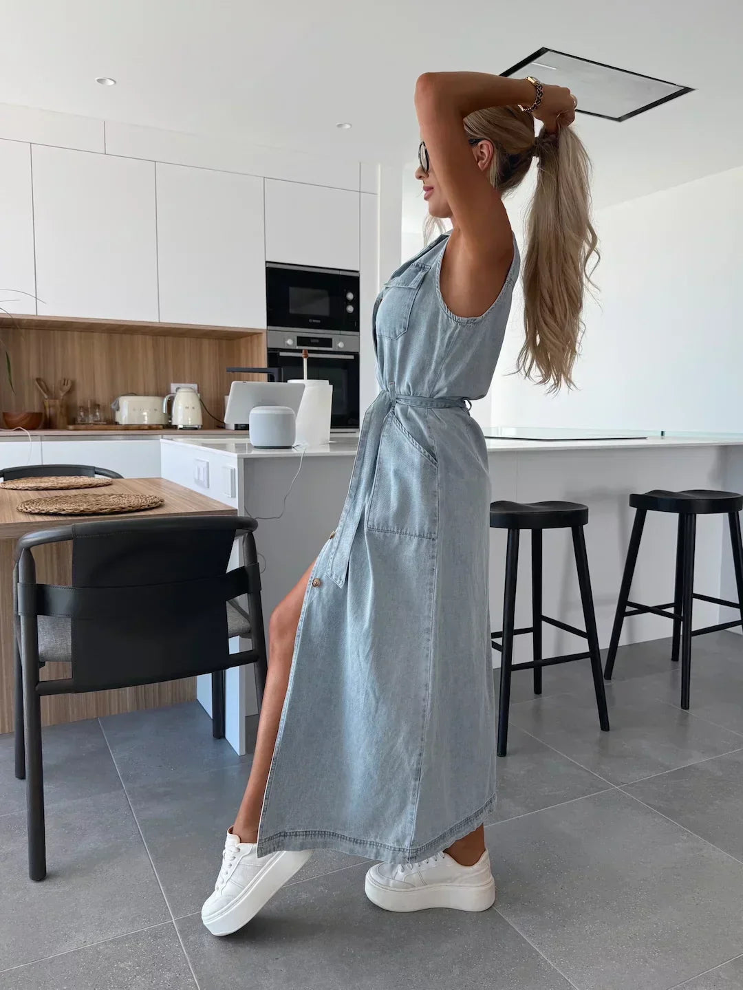MODERN DENIM DRESS FOR WOMEN