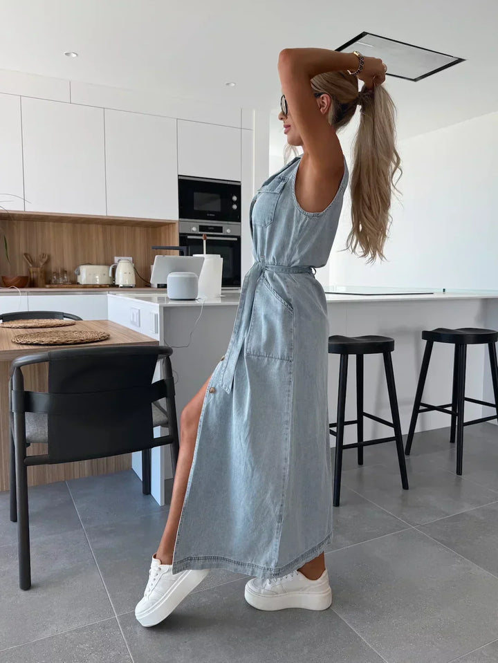 MODERN DENIM DRESS FOR WOMEN
