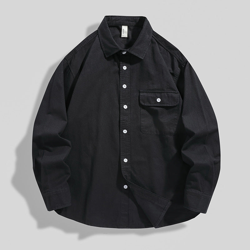 Men's Cotton Oversized Shirt Jacket Ideal for Autumn