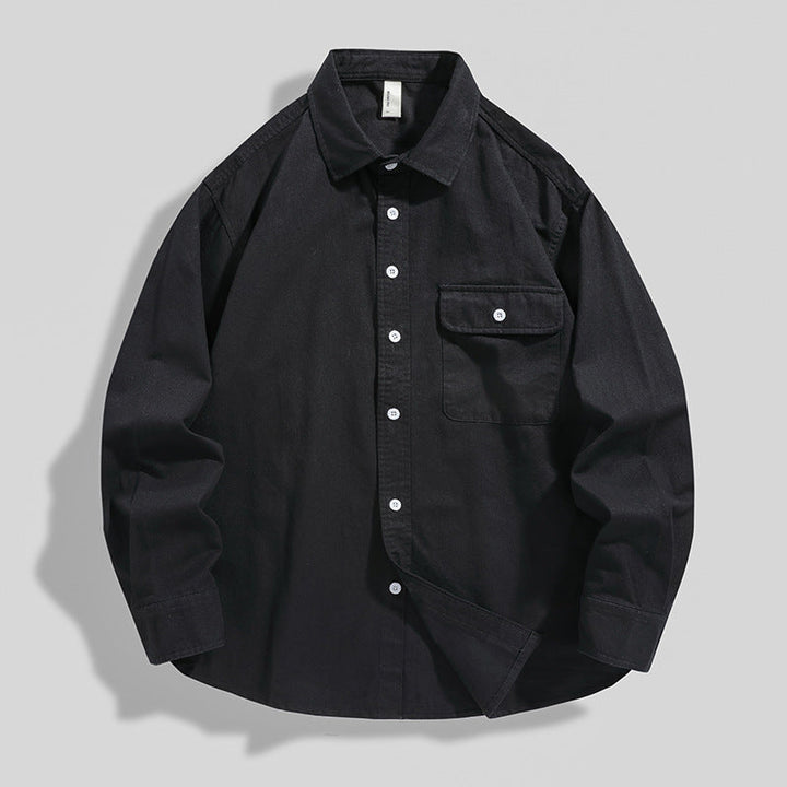 Men's Cotton Oversized Shirt Jacket Ideal for Autumn