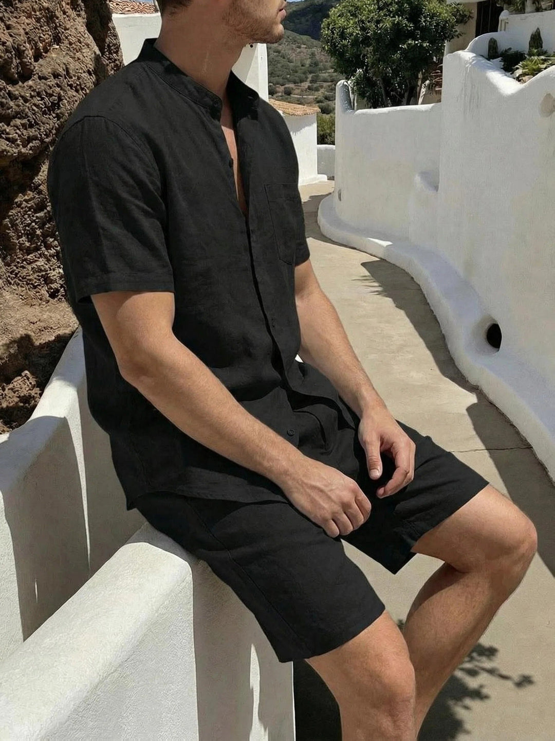 LAURENT MONACO | SHIRT AND SHORT SET FOR MEN