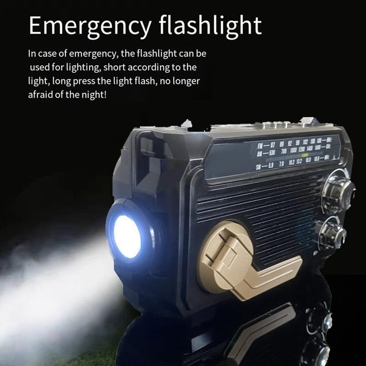 Outdoor Emergency Radio with Dynamo & Solar Panel