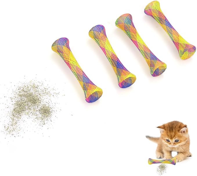 Interactive Cat Mesh Stick Toy for Playtime Fun