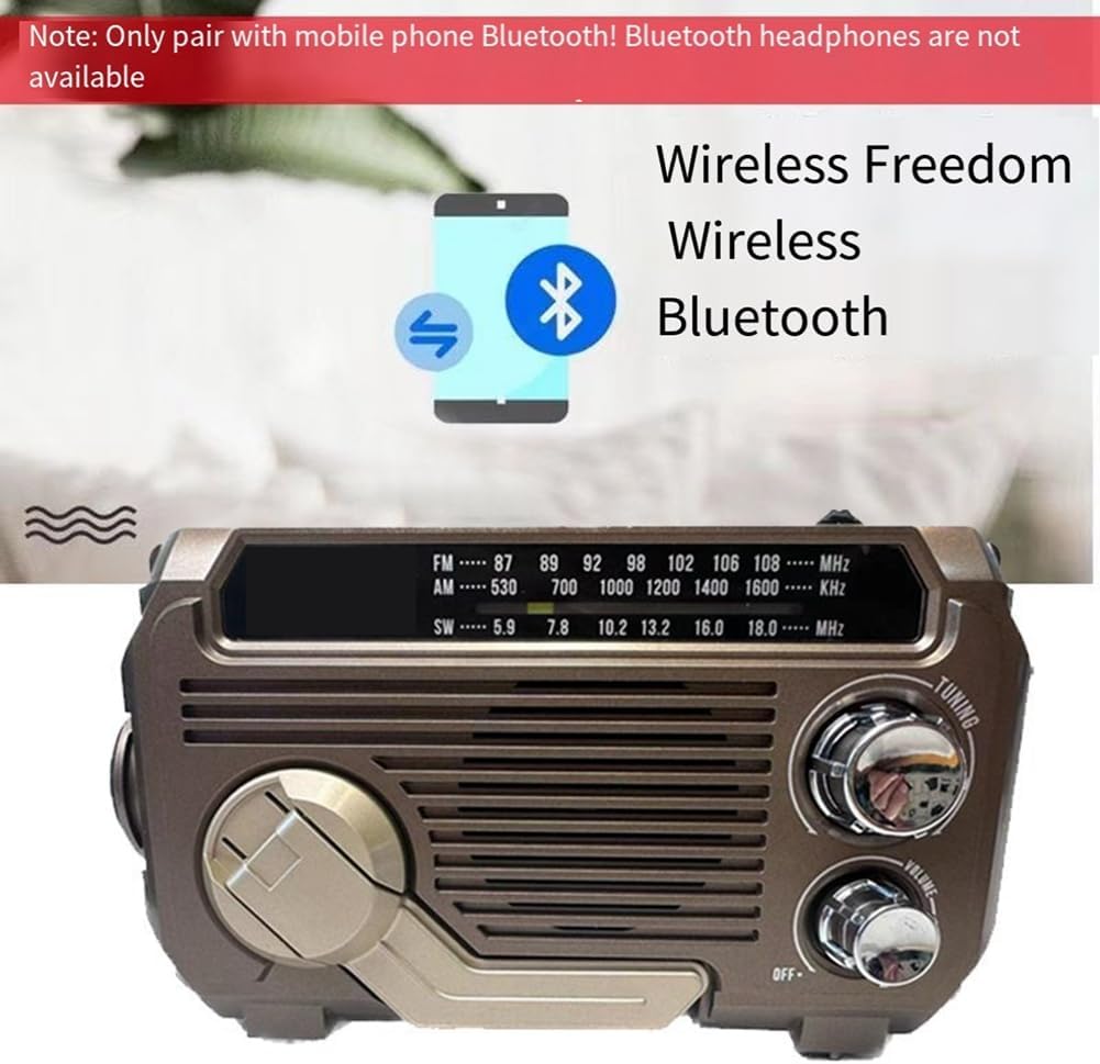 Outdoor Emergency Radio with Dynamo & Solar Panel