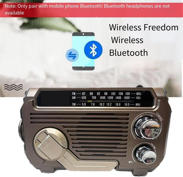 Outdoor Emergency Radio with Dynamo & Solar Panel