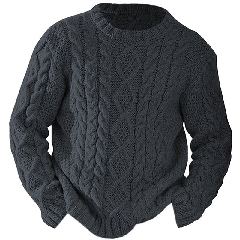 Oliver | Timeless Cable Knit Sweater with Round Neck