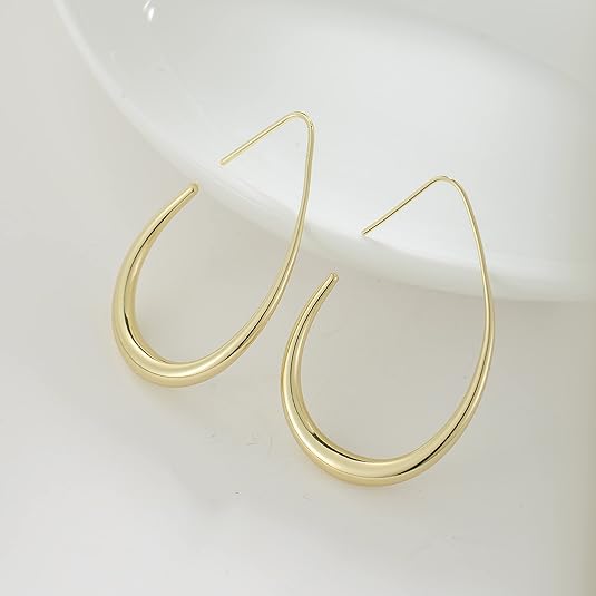 Sunny Hoop Earrings Gold, view 2 - Elena Harper