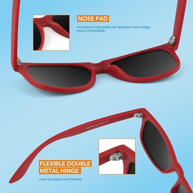 Unisex 80s Retro Polarized Sunglasses for Style & Comfort, view 4 - Elena Harper
