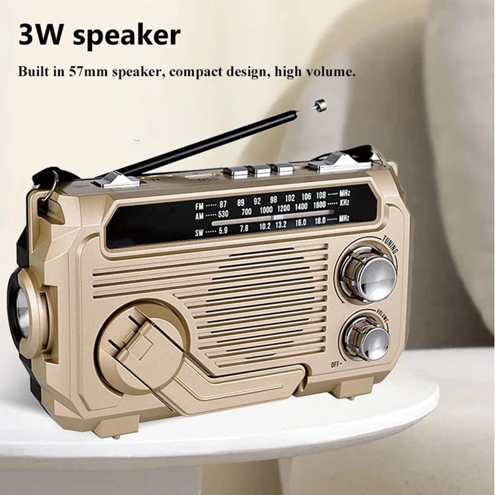 Outdoor Emergency Radio with Dynamo & Solar Panel