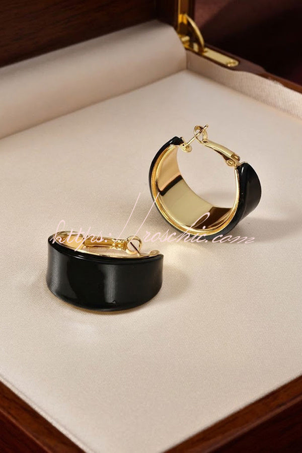 Leopard-print C-shaped Earrings