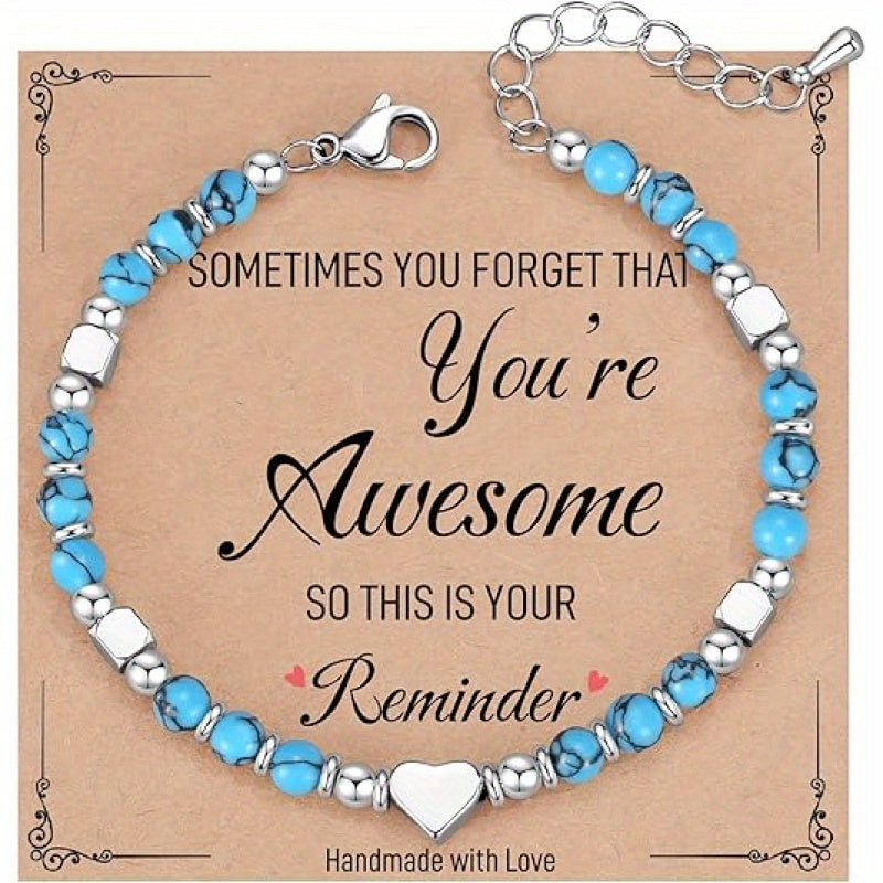 Bohemian Heart Bead Bracelet