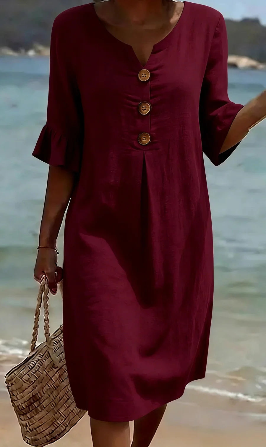 Nelia™ | Airy Midi Dress for Summer