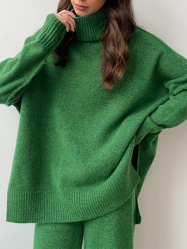 Sharon Trendy Loose Sweater and Pants Two-Piece Set - Elena Harper