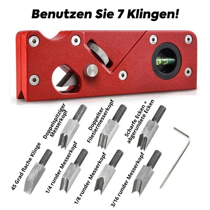 ProHolz - Werkzeuge für die Holzbearbeitung (Inkl. 7 verschiedene Klingen) [Letzter Tag Rabatt]