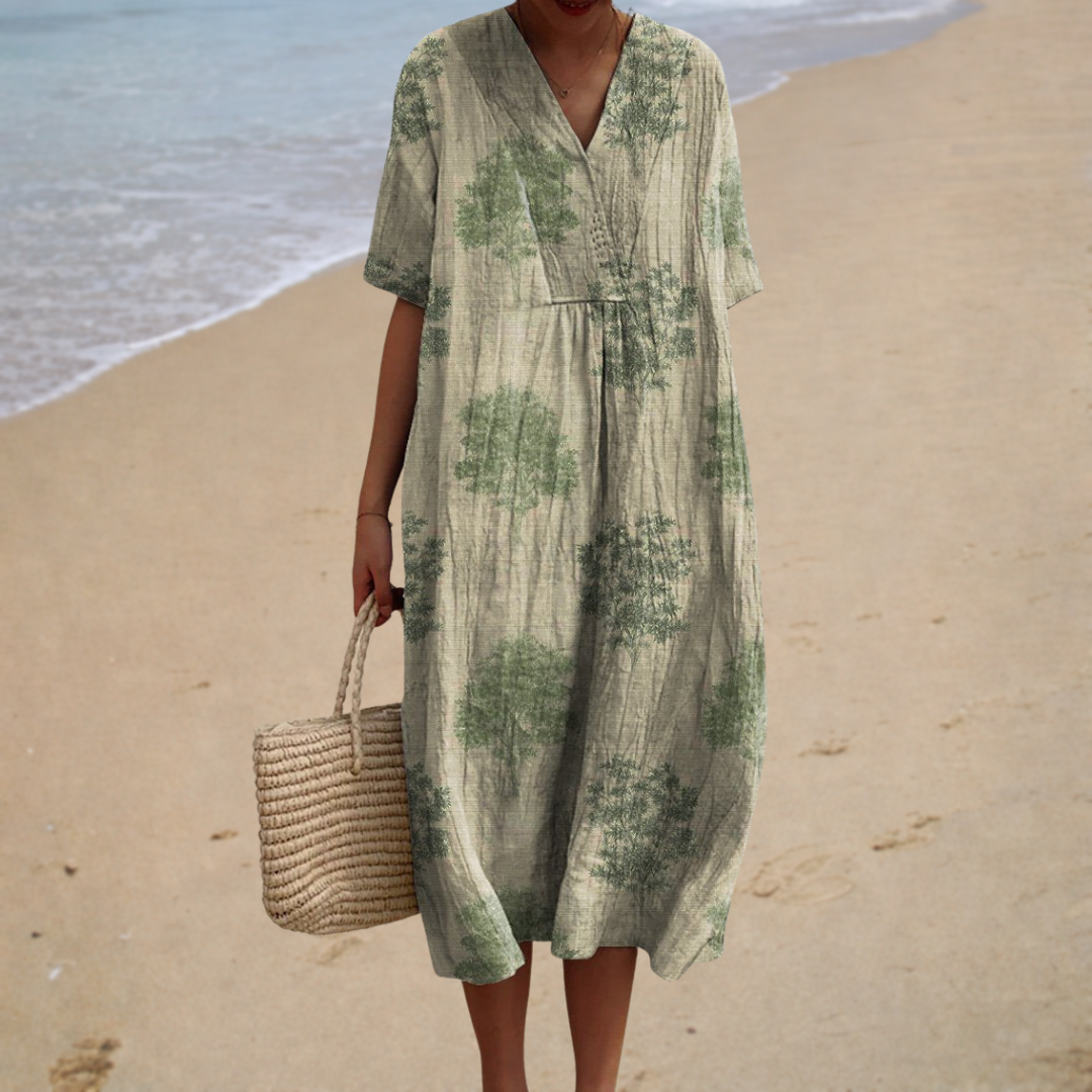 Madeleine Long Natural Dress - Elena Harper